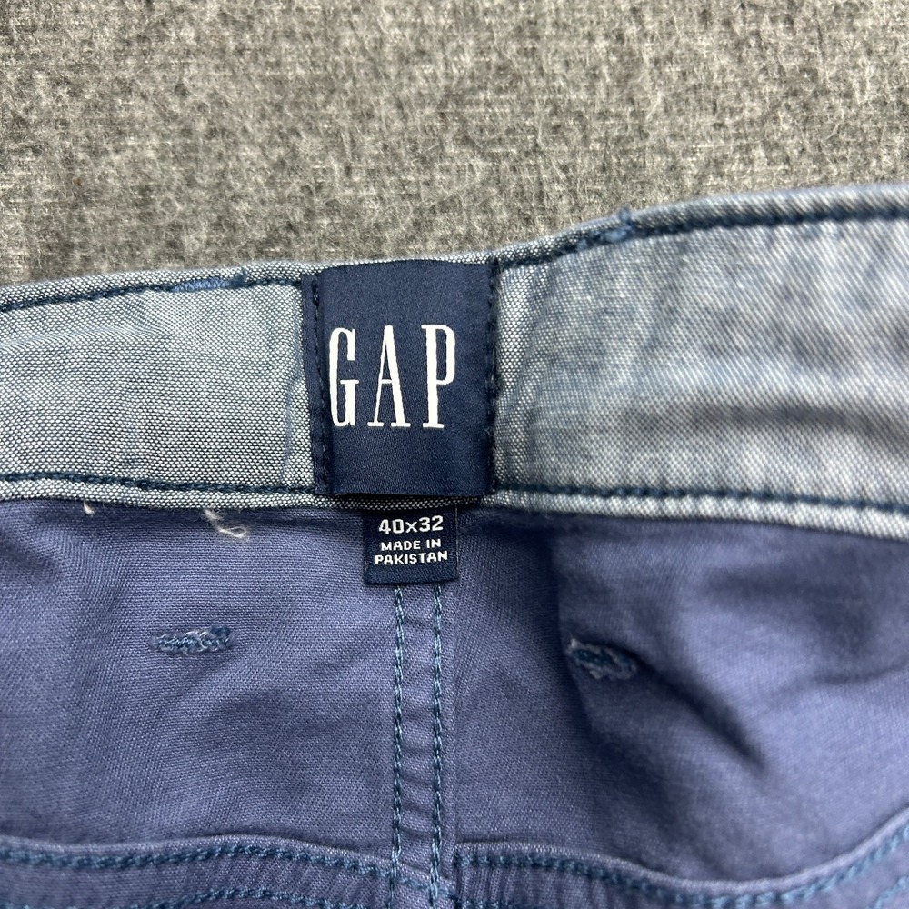 Gap 5 Pocket Pants Mens‎ 40x32 Indigo Blue Stretch Slim Soft Twill Classic - Picture 5 of 7
